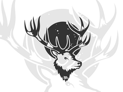 Dribbble Right Side Deer Head Blackwhite Logo animal black white brand branding brandmark deer deer logo graphicdesign head icon identity illustration jungle logo logogram mark sale symbol vector wild