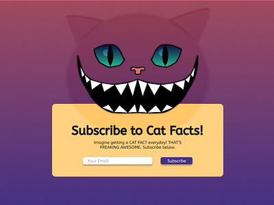 DailyUI#026 - Subscribe 025 25 aliceinwonderland cat daily 100 dailyui design figma illustration ui ux