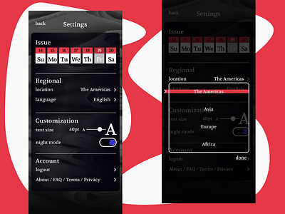 SettingPage settings page ui