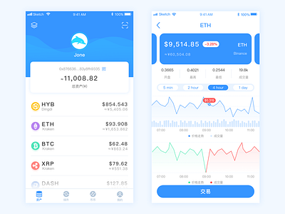 Coin Safe App charts design ui