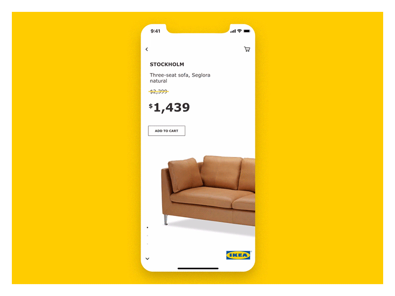 Ikea / Sofas UI Interaction animation app design ikea interface design iphonex ui ux web
