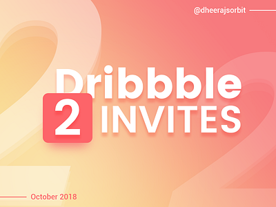 Two Dribbble Invites Giveaways 2 app design giveaway invite invites two typography ui web