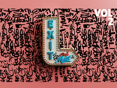 Exit Motel Pink 2 3d art arts branding creative design design. graffiti digital graffitti graphic graphicdesign illustratiom illustration illustration art director design lettering logo typography