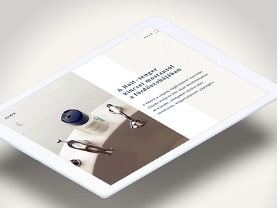 NAAVA - Dead Sea Cosmetics Hungary animation clean cosmetics dead sea hungary interaction design ipad israel light minimal naava responsive salt tablet unique webdesign website woman