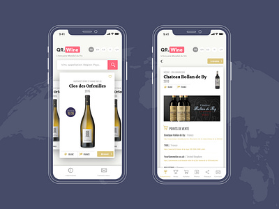 Qrwine mobile app app branding design direction ui ux web