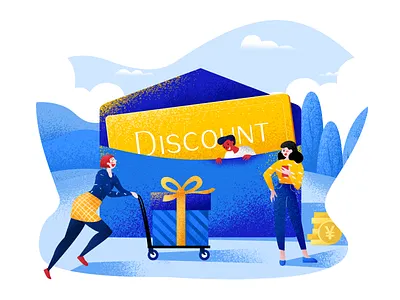 Discount card ！ branding design draw illustration typography ui