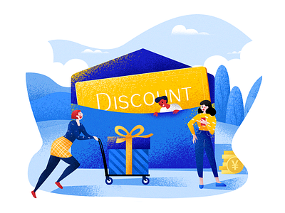 Discount card ！ branding design draw illustration typography ui