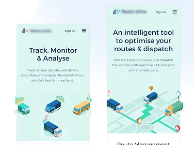 Fleet Management - Landing Page fleet illustration landing page management tool mobile saas ui ui elements uidesign
