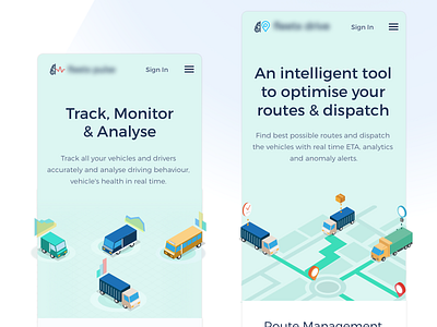 Fleet Management - Landing Page fleet illustration landing page management tool mobile saas ui ui elements uidesign