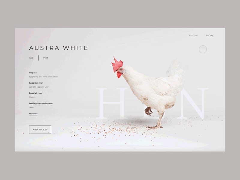 Hen sale ecommerce hen white