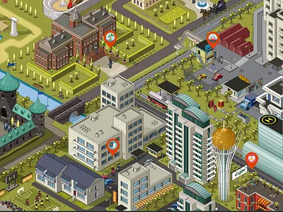Egov Game animation graphic illustration isometria isometric vector