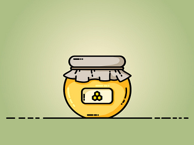 Honey jar design flat game art honey icon jar ui vector web