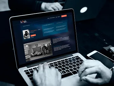 User Interface for host live performance cloud computing design ui user inteface ux website