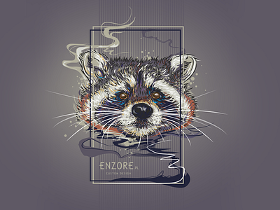 Racoon design illustration racoon vector