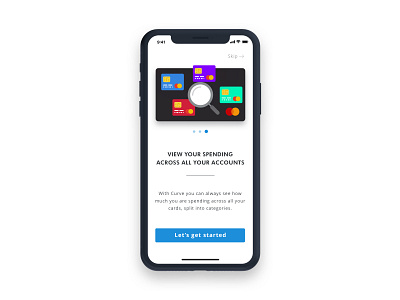 Curve Onboarding 3/3 app design icon illustration ios iphone logo mobile portfolio ui user ux