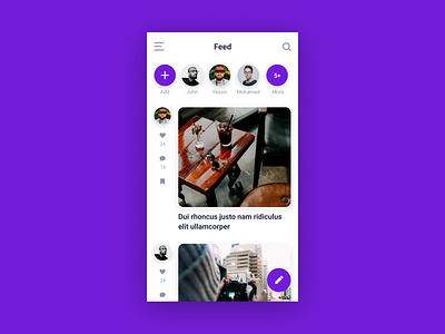 Feed Screen app app concept app design app screen design feed mobile app ui ux