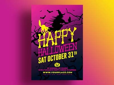 Happy Halloween Party Flyer advertising agency bundle creative design flyer bundle flyer templates graphics design halloween party happy halloween photoshop posters print print design printable template