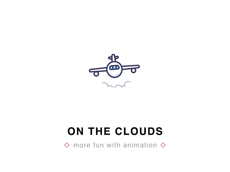 On The Clouds ae airplane fly gif 动画 插图