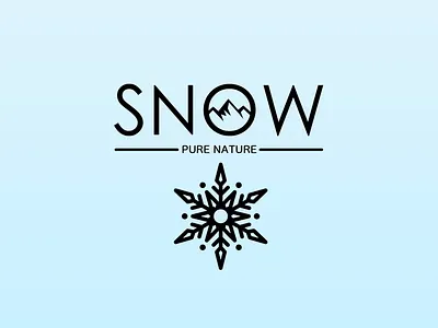 SNOW - Premium Soft Drink Brand Logo branding drink logo elegant logo logo premium logo rebranding snow snowflake soft drinks