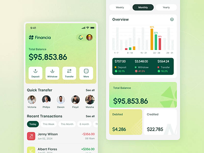 Fintech Mobile App UIUX Design | Financia android app design animation animation design app design app ui dashboard design design design ui finance app finance management fintech fintech mobile app focotik ios app mobile app design product design ui ui design ui ux design uiux