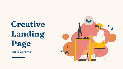 creative Landing Page design app branding design graphic design illustration logo typography ui ux vector