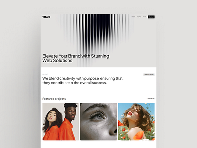 Yagami - A Framer template for agency design agency branding graphic design landing page minimalist modern motion graphics portfolio ui user interface web design website
