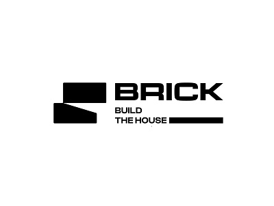 BRICK construction logo design black brand design brand identity branding brick constraction design icon identity illustration logo design logo identity logo mark minimal modern symbol ui