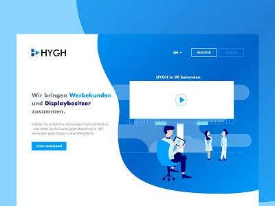 Landing Page blue illustration landing design landing page manifest video