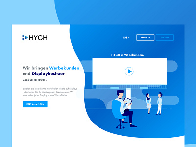 Landing Page blue illustration landing design landing page manifest video