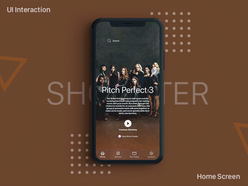 Showster Streaming App - UI Interaction after effect animation app branding interaction design photoshop premiere pro ui ux