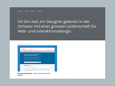 Portfolio Live! blue design figma interaction joel live luethi minimal minimalist portfolio portfolio design