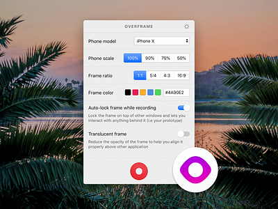Overframe app app mac mockup ui