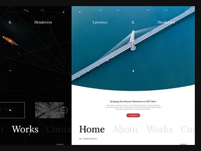 Video Design: Home page clean concept grid minimal portfolio simple video background web
