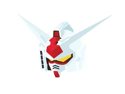 Gundam #2 design flat gundam illustration