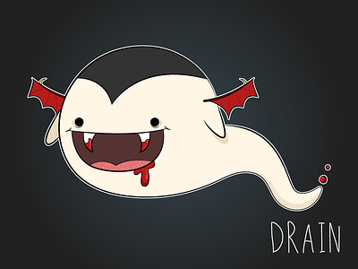 Inktober - Day 21 - Drain blood cartoon cartoon character creature drain inktober monster vampire