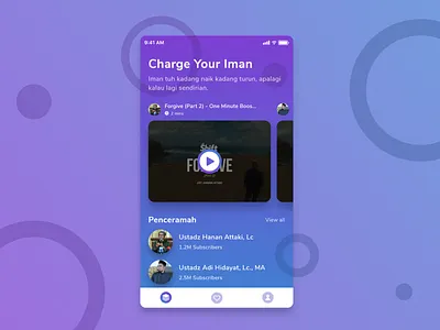 Iman Charger App - Exploration adobexd clean design gradient ios ui