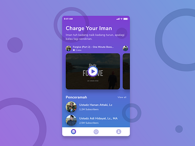 Iman Charger App - Exploration adobexd clean design gradient ios ui