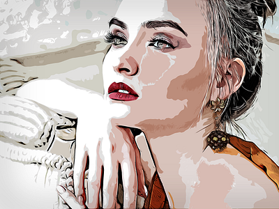 Vector illustration portrait :D addobe art design effect illustration photoshop portrait vecor
