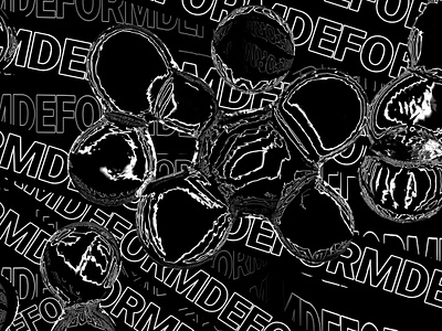 Dform 3d black white c4d font glass roboto test typogaphy