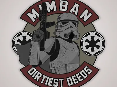 Mimban Stormtrooper badge illustration military star wars stormtrooper vector