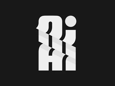 Ai ai art creative design illustrator logo mark monogram shadow simple type type art
