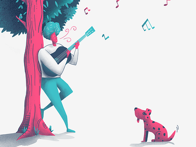 Good vibes 🎶🐶 digitaldrawing illustration ipad pro