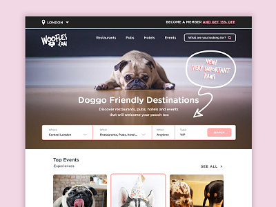 Woofles Website app art direction art direction design branding campaign design icon logo responsive typography web