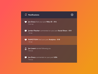 Dropdown - 027 daily ui dropdown gradient gradient ui notifications sketch uidesign web design