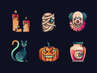 Halloween - icpn design color design icon illustration line lineal