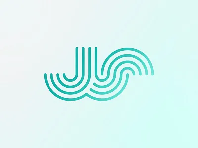 js mark branding design initials logo mark retro typography