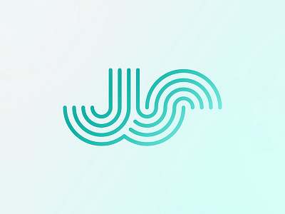 js mark branding design initials logo mark retro typography