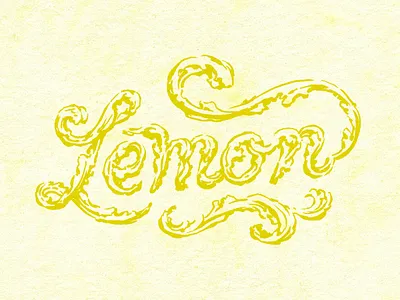 Lemon Lettering cursive fancy feminine floral flourishes flowers hand lettering hand lettering illustration lettering logo ornate script typography vintage