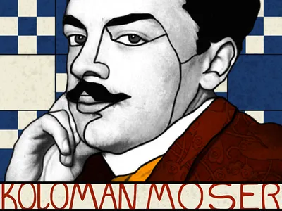 Tribute to Koloman Moser graphicdesign illustration kolomanmoser tribute viennasecession wienerwerkstatte