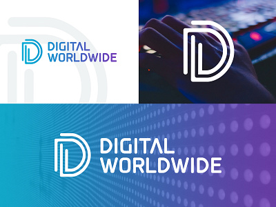 Digital Worldwide Logo brand design brandidentity branding design designer freelance freelance designer freelancedesigner gradient graphicdesign graphicdesigner logo logo designer logodesign minimal